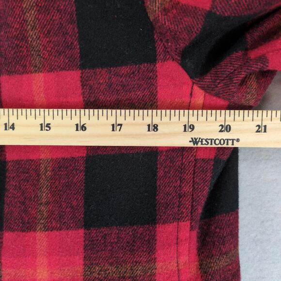 Old Navy Wool Blend Buffalo Plaid Coat Women's L Double Breasted Lined Pockets - Picture 4 of 10